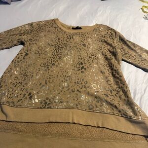 Leopard Print Tan Sweater